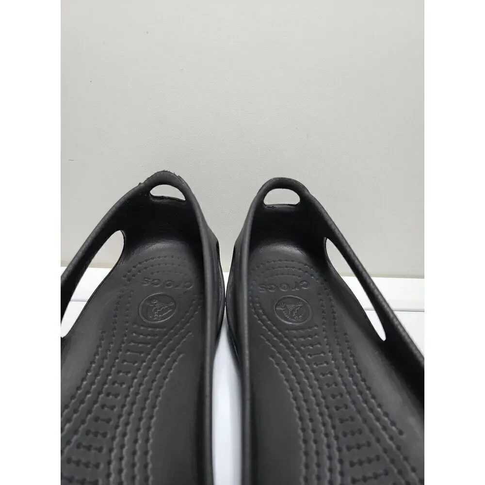 Crocs Black flats Size 8
